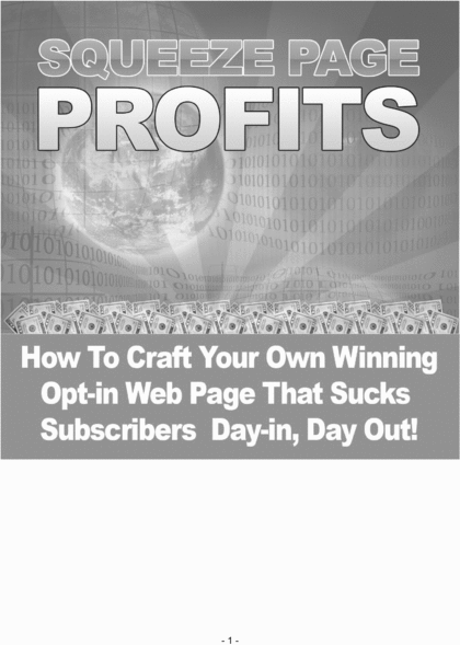 Product picture Squeeze Page secrets are now revealed!